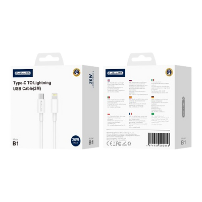 Cablu Jellico B1 Usb-c - Lightning PD 20W 2M Alb