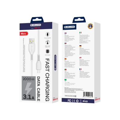 Cablu Jellico Kds-32 Micro USB 3.1A 2M Alb