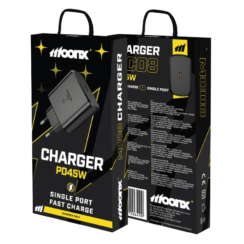 Incarcator priza Moonx Mc08 PD 45W 1xUSB-C Negru