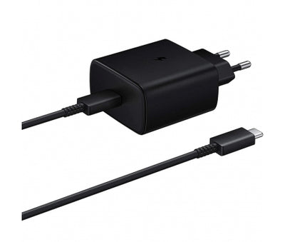 Cablu Original Incarcator priza Samsung 45W + Usb-c - Usb-c Ep-ta845 Gp-ptu020sofbq Negru (Bulk EU)