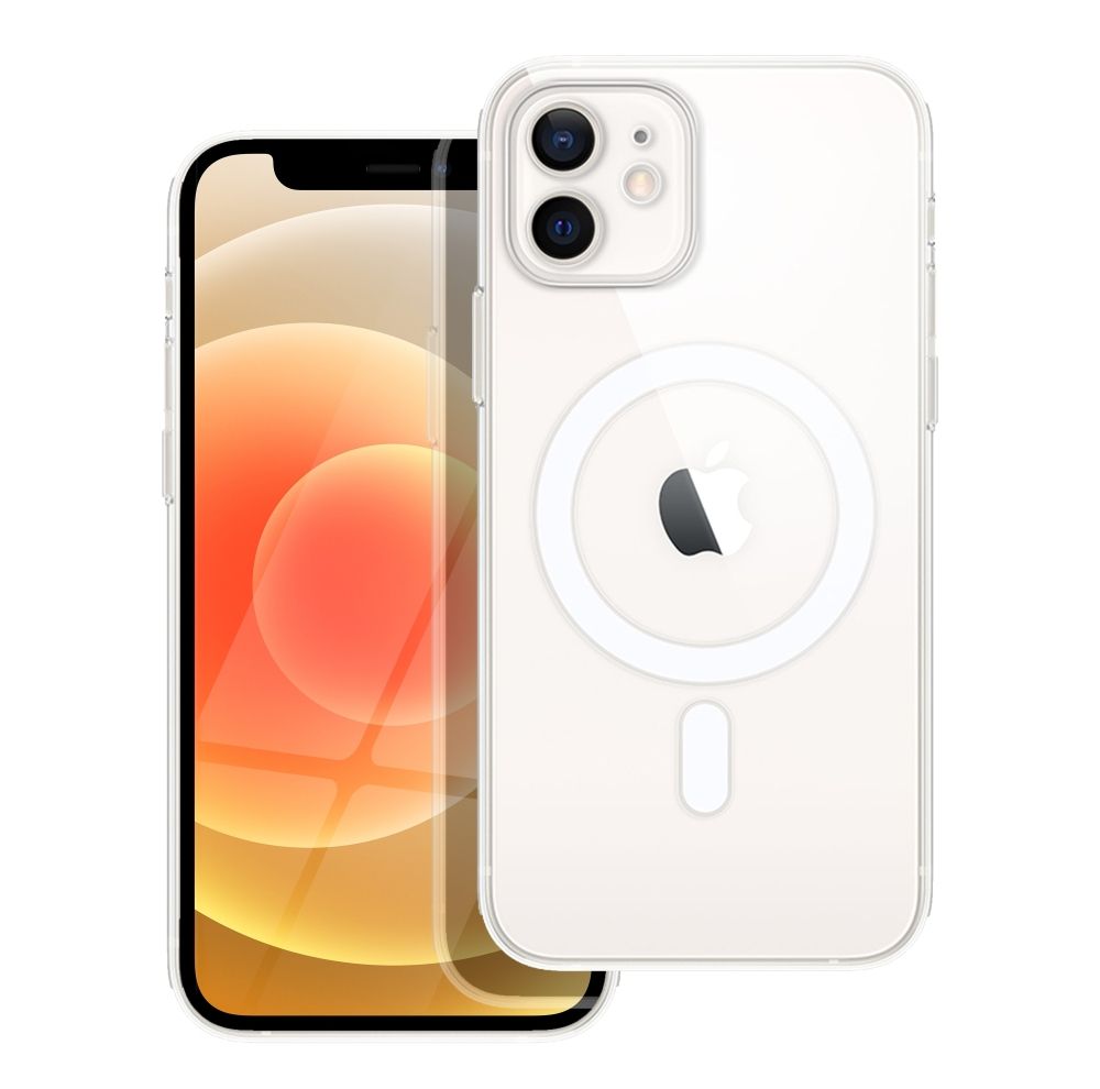 Husa Transparent Mag (STR / Camera Protection) pentru iPhone 12 Compatible cu Magsafe Transparent