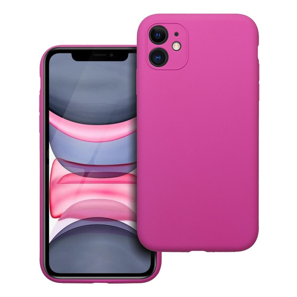Husa pentru iPhone 11 Silicone 2mm (Camera Protection) Roz
