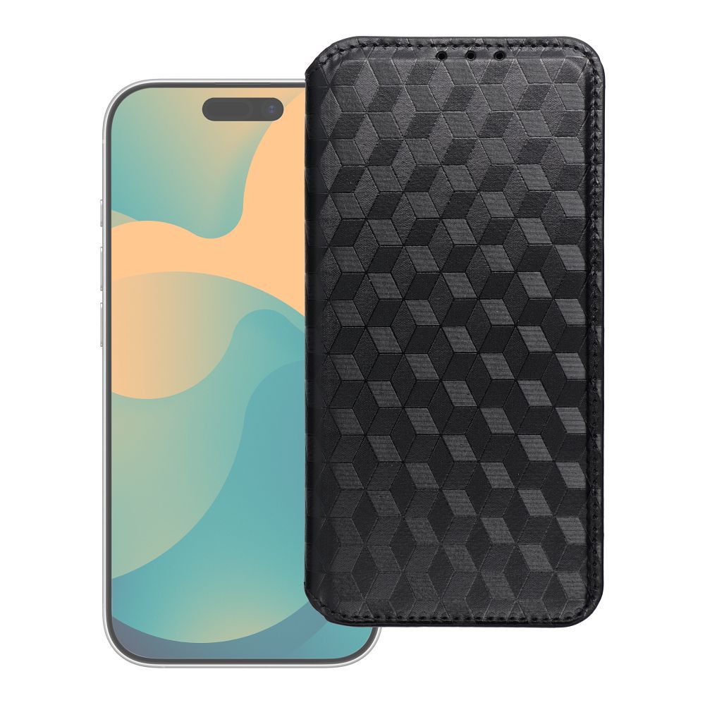 Husa Cubic Book Flip pentru iPhone 17 PRO / 18 PRO Negru