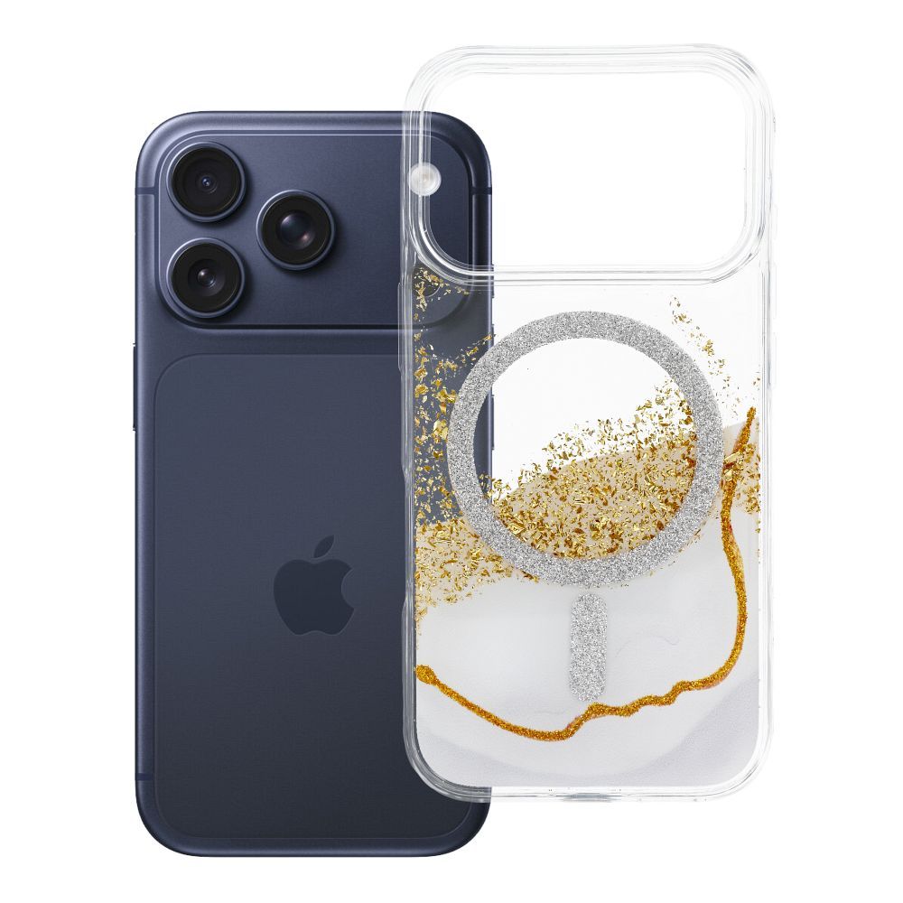 Husa Golden pentru iPhone 18 Pro / 17 Pro Compatible cu Magsafe Alb