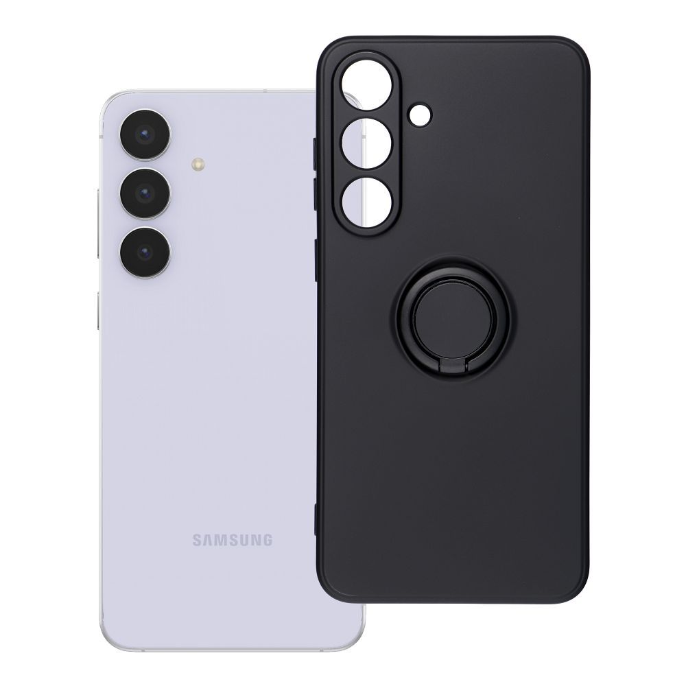Husa Silicone Ring pentru Samsung S25 FE Negru