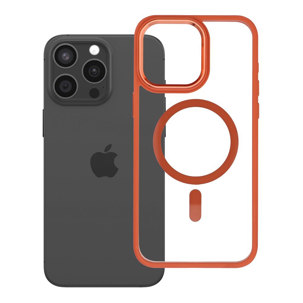 Husa Roar MAG Bumper Compatible cu Magsafe pentru iPhone 15 Pro Max Portocaliu