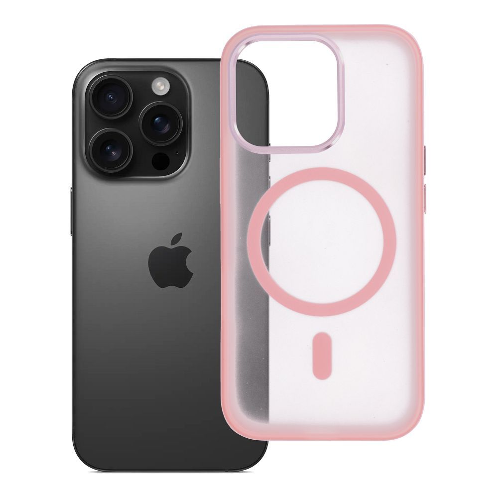Husa Flexline Mag pentru iPhone 16 PRO Compatible cu Magsafe Roz