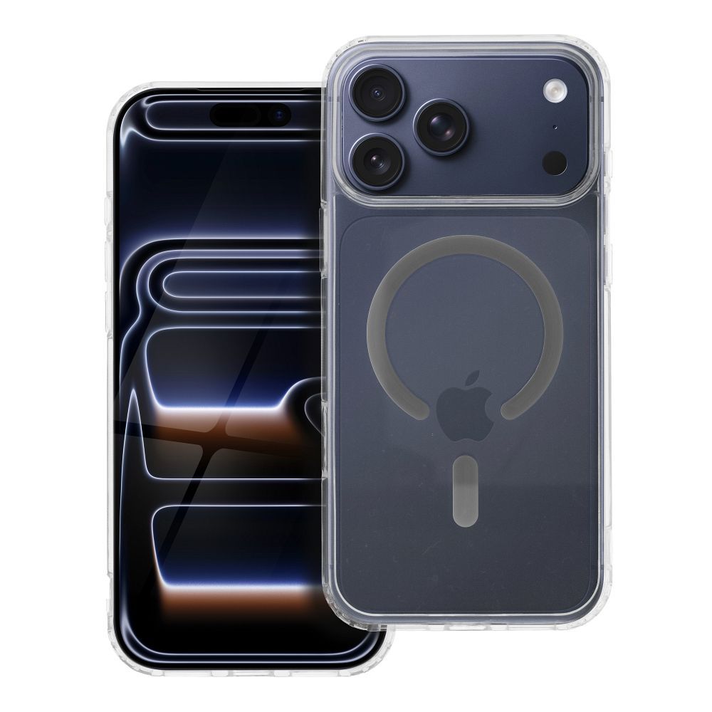 Husa pentru iPhone 17 Pro Max / 18 Pro Max (Low Camera Edge) Drop Glue Colorful Ring Mag Compatible cu Magsafe Gri