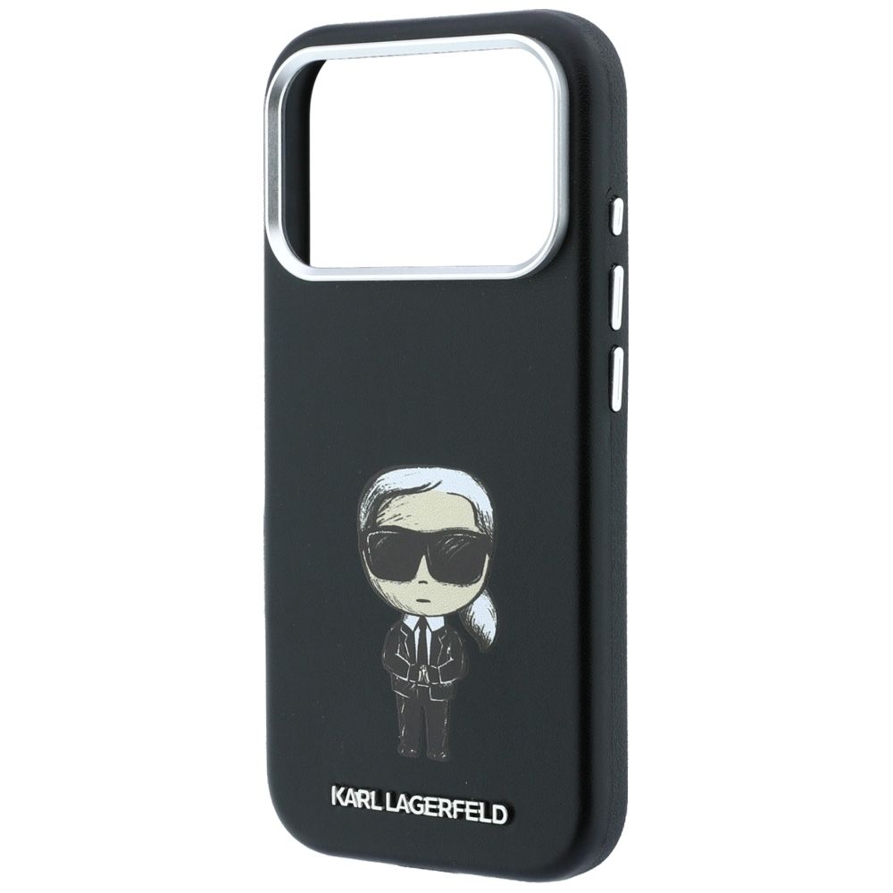 Husa Karl Lagerfeld pentru iPhone 18 Pro Max/ 17 Pro Max Compatible cu Magsafe (Smooth Ikonik Sketch) Negru