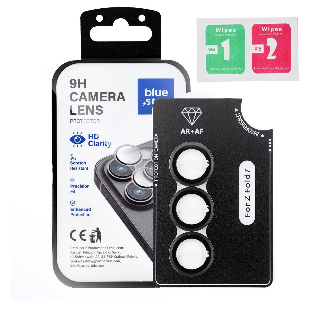 Folie Albastru Star sticla camera pentru Samsung Fold 7 Easy Install Negru