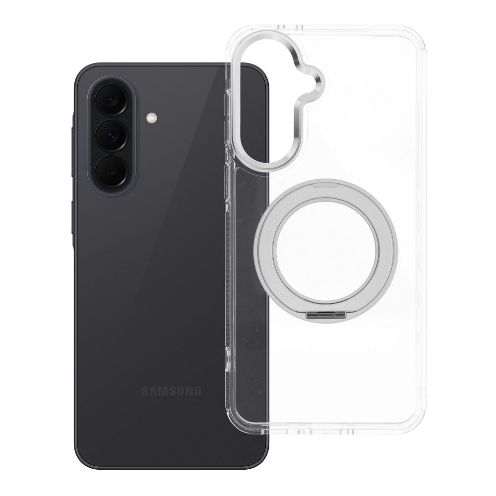 Husa pentru Samsung A37 Frame Circle Stand Compatible cu Magsafe Transparent