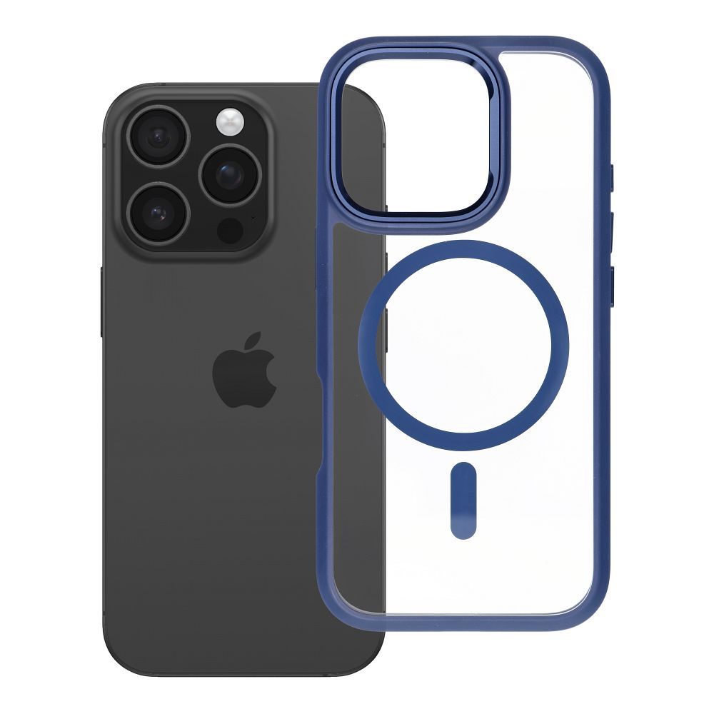 Husa Roar MAG Bumper Compatible cu Magsafe pentru iPhone 16 Pro Bleumarin