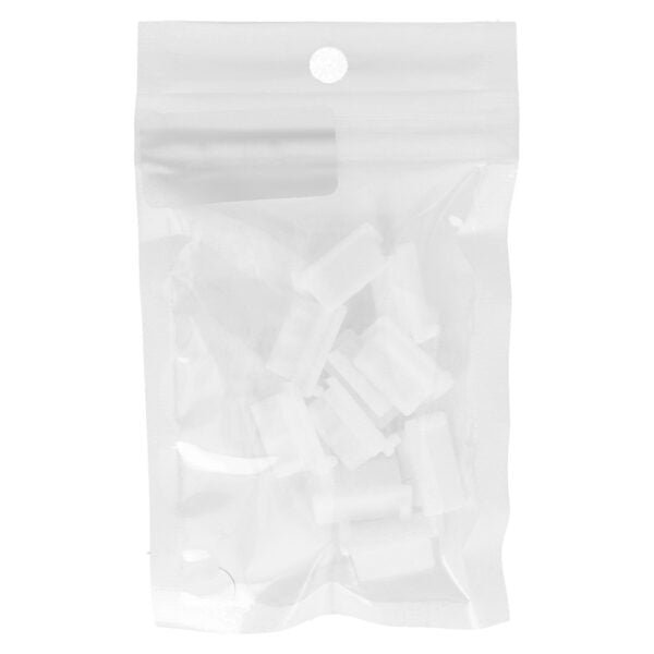 - Silicone anti-dust plug USB Alb - (SET 10 buc)