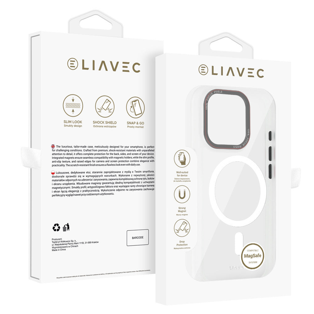 Husa Liavec Hybrid Magsafe Transparent pentru iPhone 15 Pro