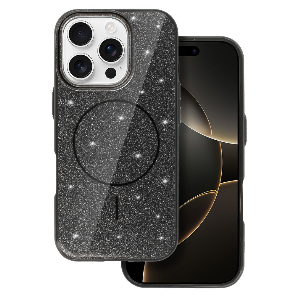 Husa Magsafe Slim Shiny pentru iPhone 16 Pro Max Negru