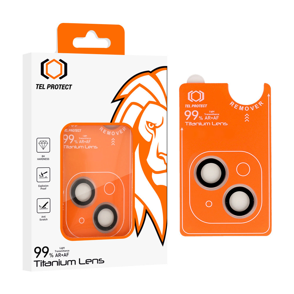 Folie sticla Tel Protect Titanium lentila 99% AR On Camera pentru iPhone 15/15 Plus Transparent (lentila 2 Pcs)