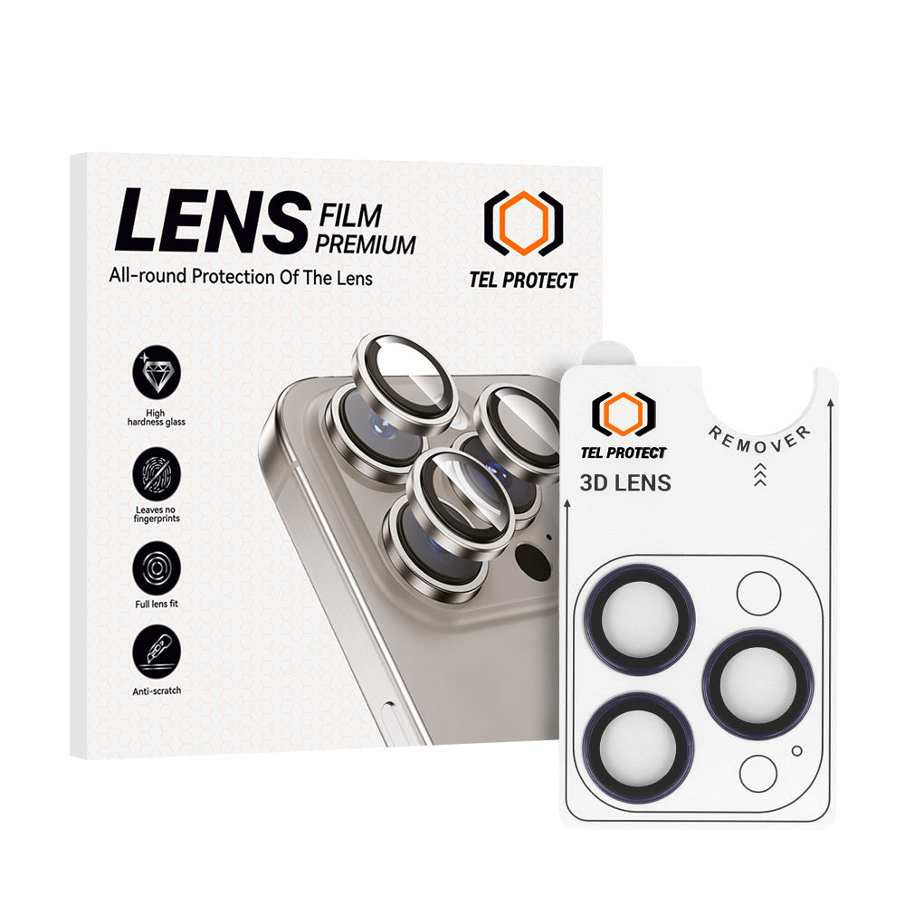 Folie sticla Tel Protect 3D lentila On Camera pentru iPhone 14 Pro/14 Pro Max Mov (lentila 3 Pieces)