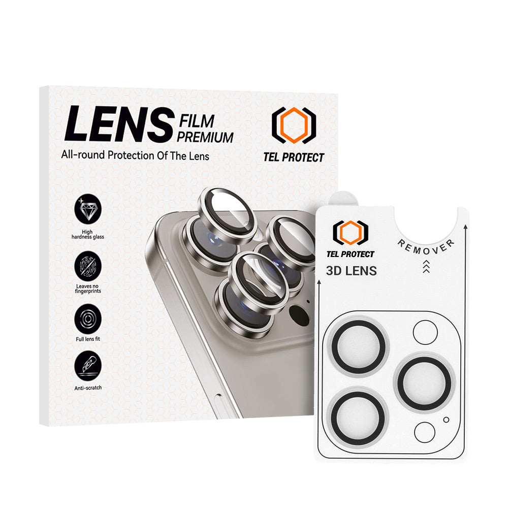 Folie sticla Tel Protect 3D lentila On Camera pentru iPhone 16 Pro/16 Pro Max Transparent (lentila 3 Pieces)