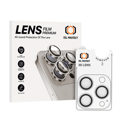 Folie sticla Tel Protect 3D lentila On Camera pentru iPhone 16 Pro/16 Pro Max Transparent (lentila 3 Pieces)