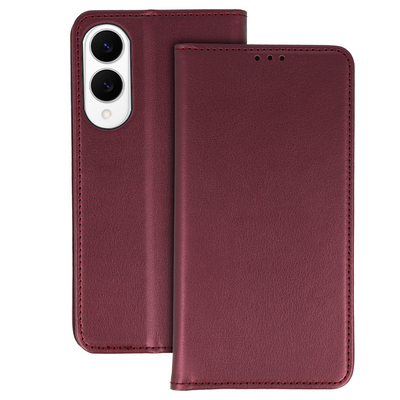 Husa Smart Magneto pentru Samsung Galaxy S25 Edge Burgundy
