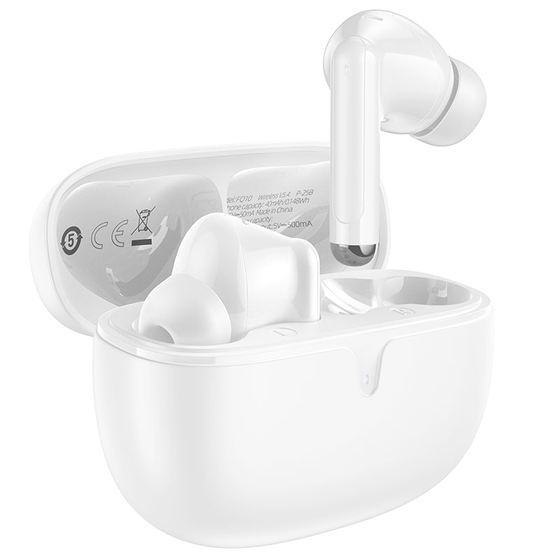Casti Borofone TWS Bluetooth Fq10 Joyful Alb