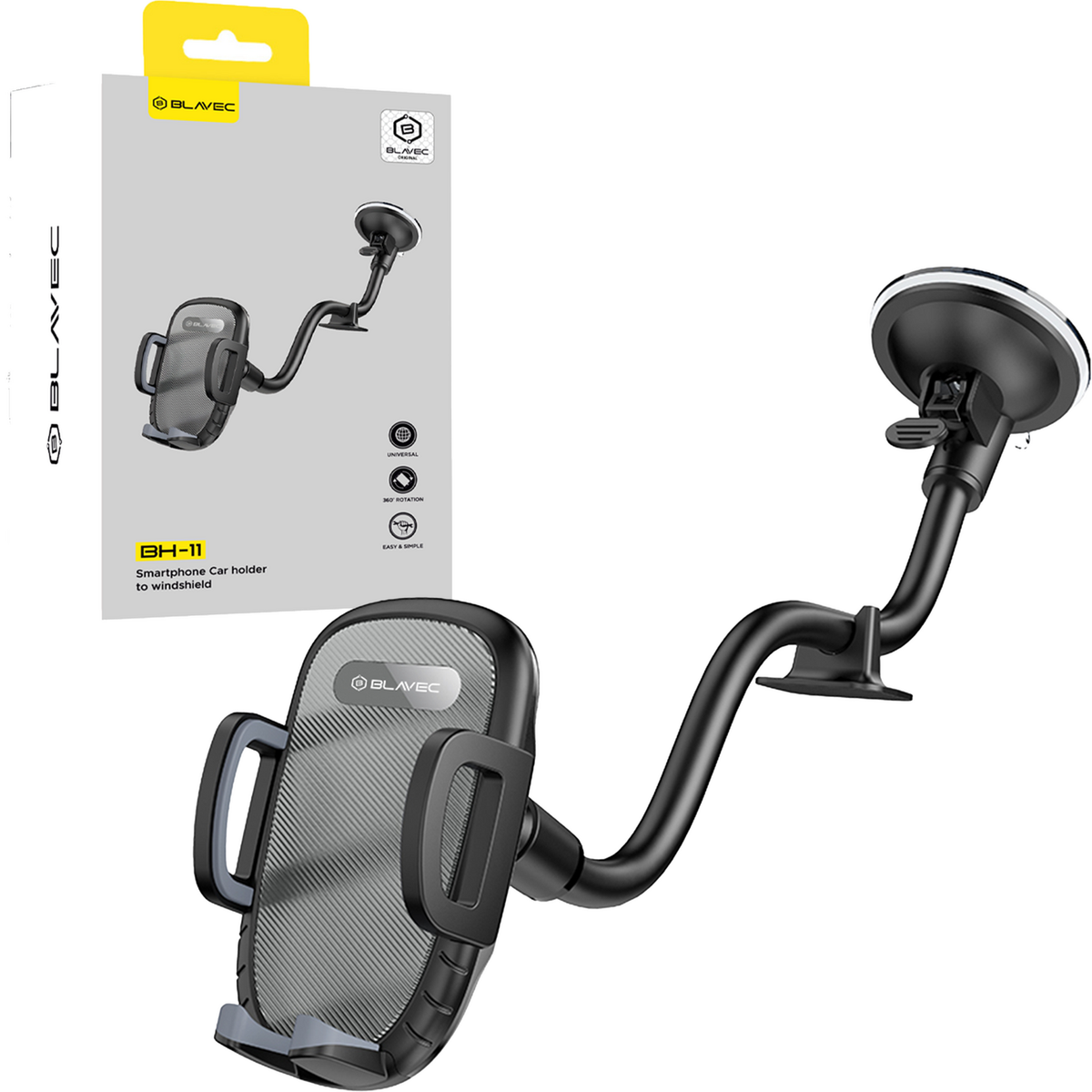 Suport auto Blavec Bh-11 To Windshield / Dashboard Negru