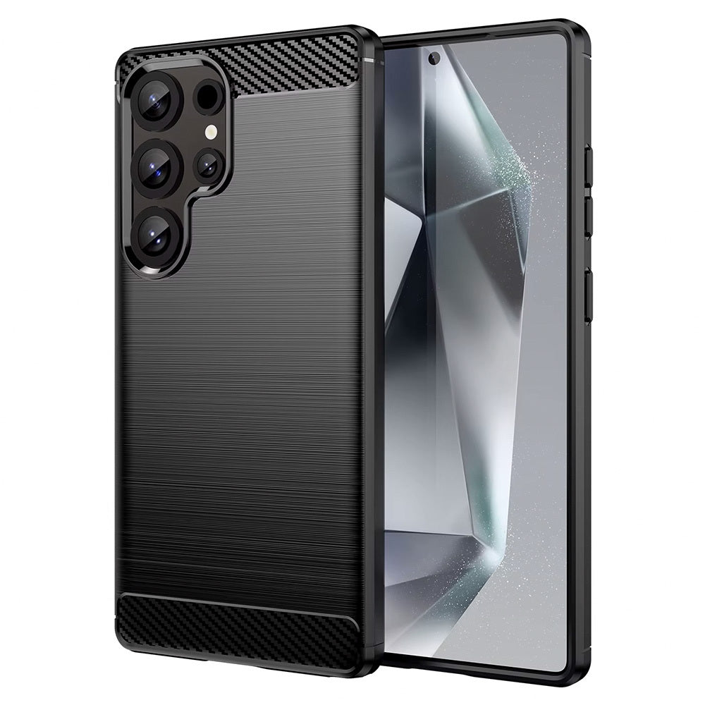 Husa Carbon pentru Samsung Galaxy S25 Ultra Negru