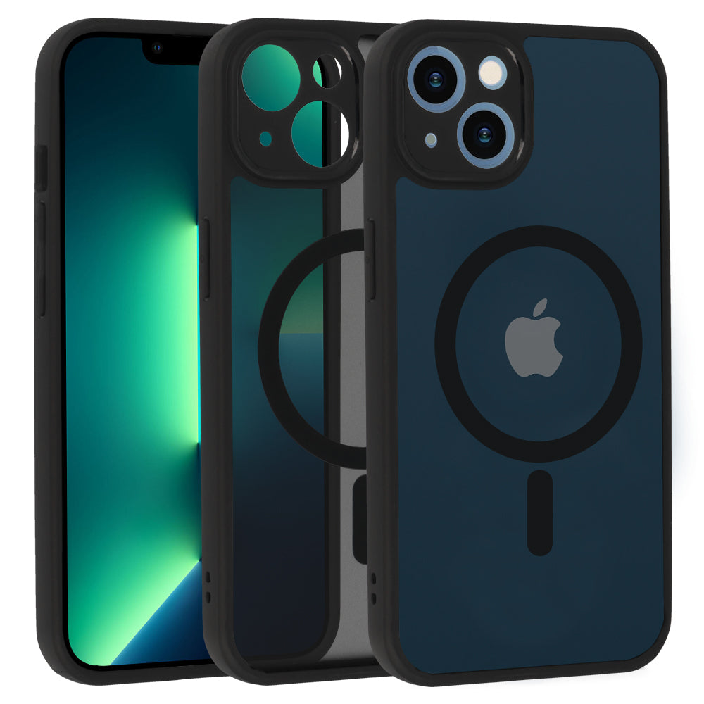 Husa Full mat Mag pentru iPhone 13 Negru