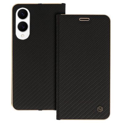 Husa Wonder Frame Carbon pentru Samsung Galaxy S25 Edge Negru