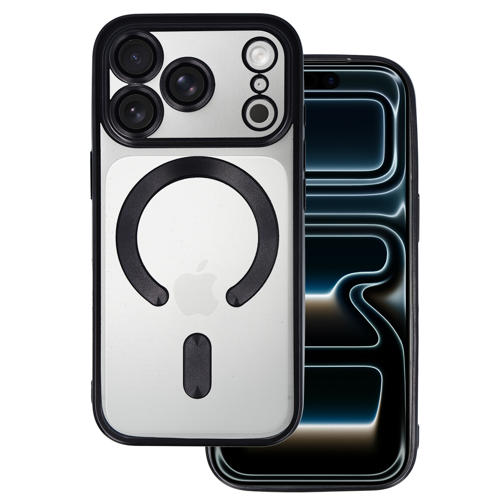 Husa Metallic Magsafe pentru iPhone 17 Pro Max Negru