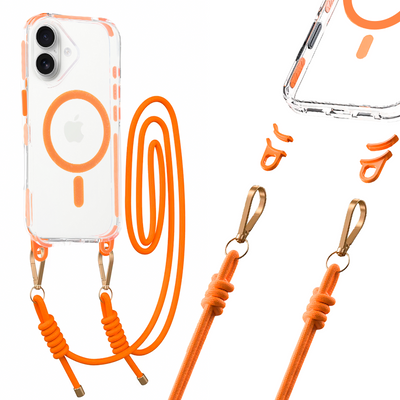 Husa Tel Protect Curea Transparent pentru iPhone 17 Portocaliu