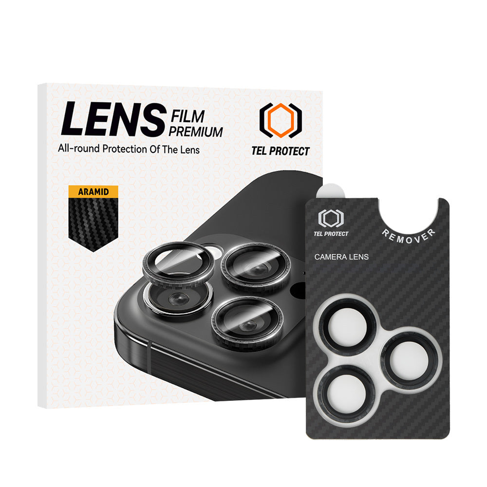 Folie sticla Tel Protect 3D lentila Aramid Series On Camera pentru iPhone 13 Pro/13 Pro Max (lentila 3 Pieces)