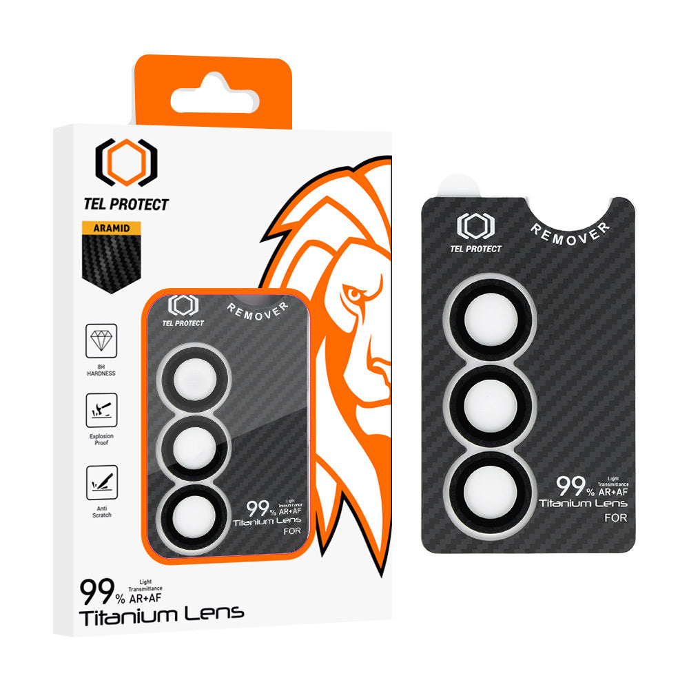 Folie sticla Tel Protect Titanium lentila 99% AR Aramid Series On Camera pentru Samsung Galaxy S25 (lentila 3 Pcs)