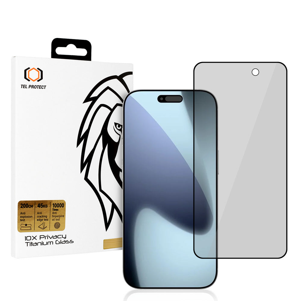 Folie sticla Tel Protect 10X Privacy Plus Titanium pentru iPhone 17 Pro Max