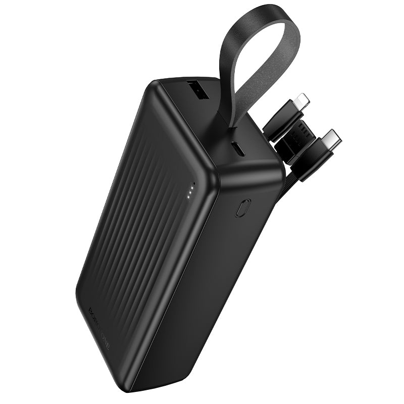 Cablu Borofone Acumulator extern 30000mAh Bj79b Clever - USB - cu Type C si Lightning Negru