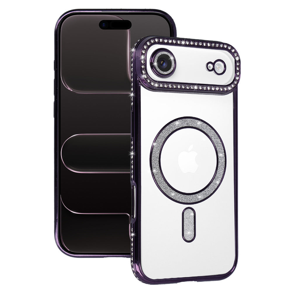 Husa Bling Magsafe pentru iPhone 17 Air Mov