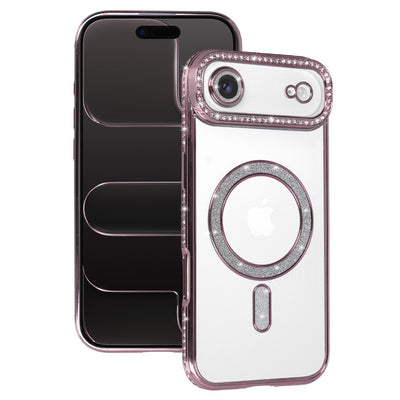 Husa Bling Magsafe pentru iPhone 17 Air Roz