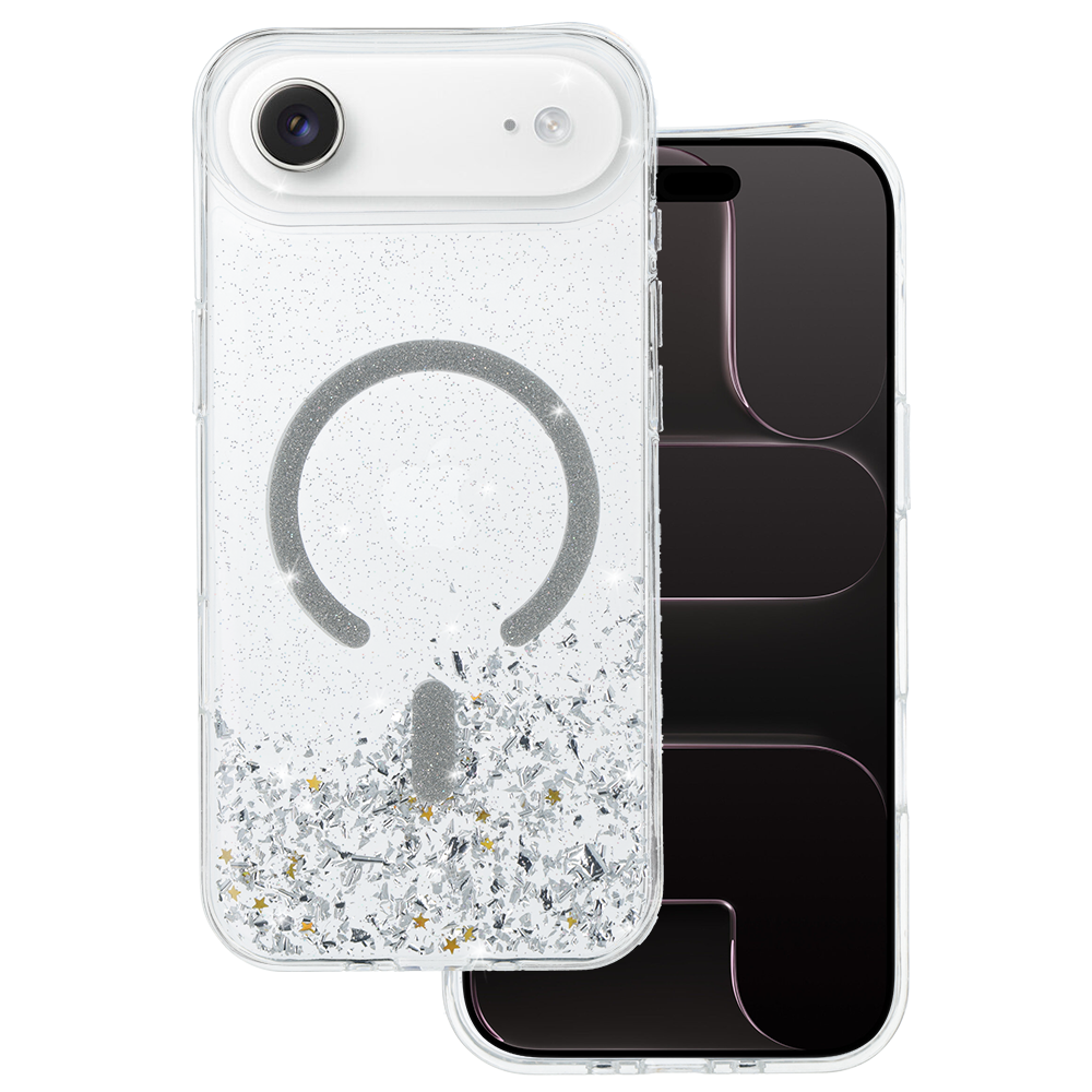 Husa Tel Protect Moonlite Magsafe pentru iPhone 17 Air Argintiu Transparent
