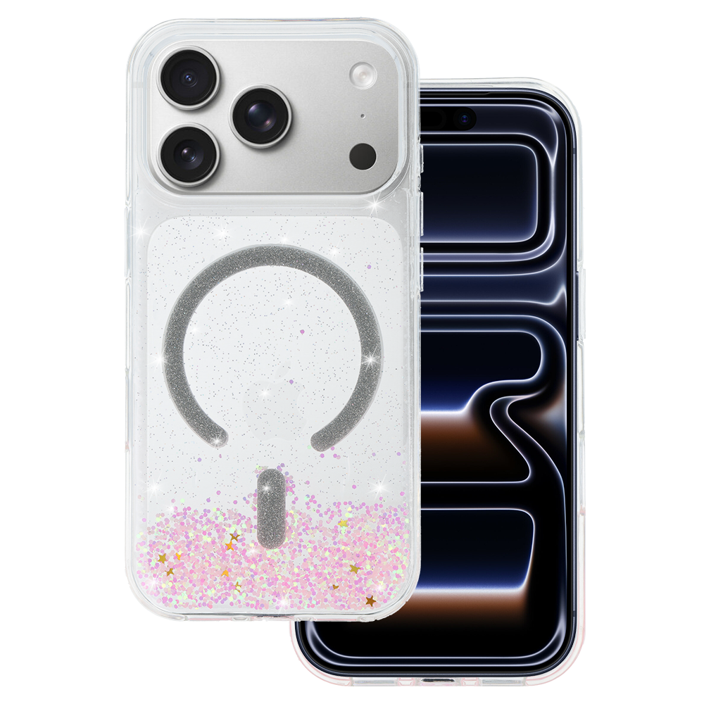 Husa Tel Protect Moonlite Magsafe pentru iPhone 17 Pro / 18 Pro Roz Transparent