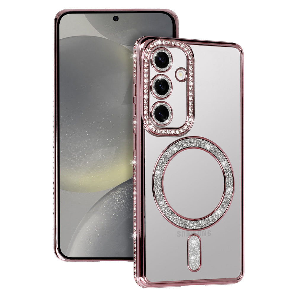 Husa Bling Magsafe pentru Samsung Galaxy S25 FE Roz
