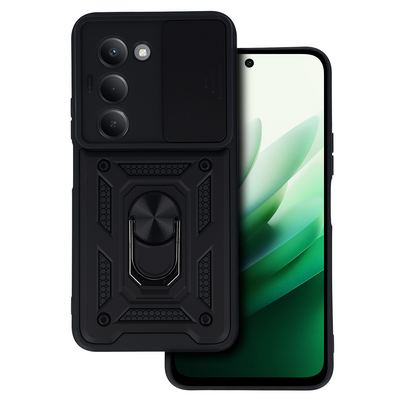 Husa Slide Camera Armor pentru Xiaomi Redmi 15 4G/5G Negru