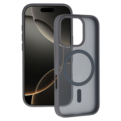 Husa Tel Protect Aura mat Magsafe pentru iPhone 16 Pro Gri