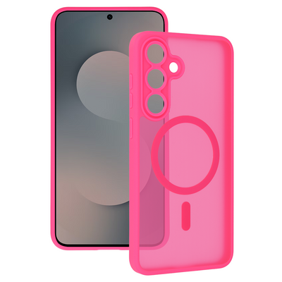 Husa Tel Protect Aura mat Magsafe pentru Samsung Galaxy S25 FE Hot Roz