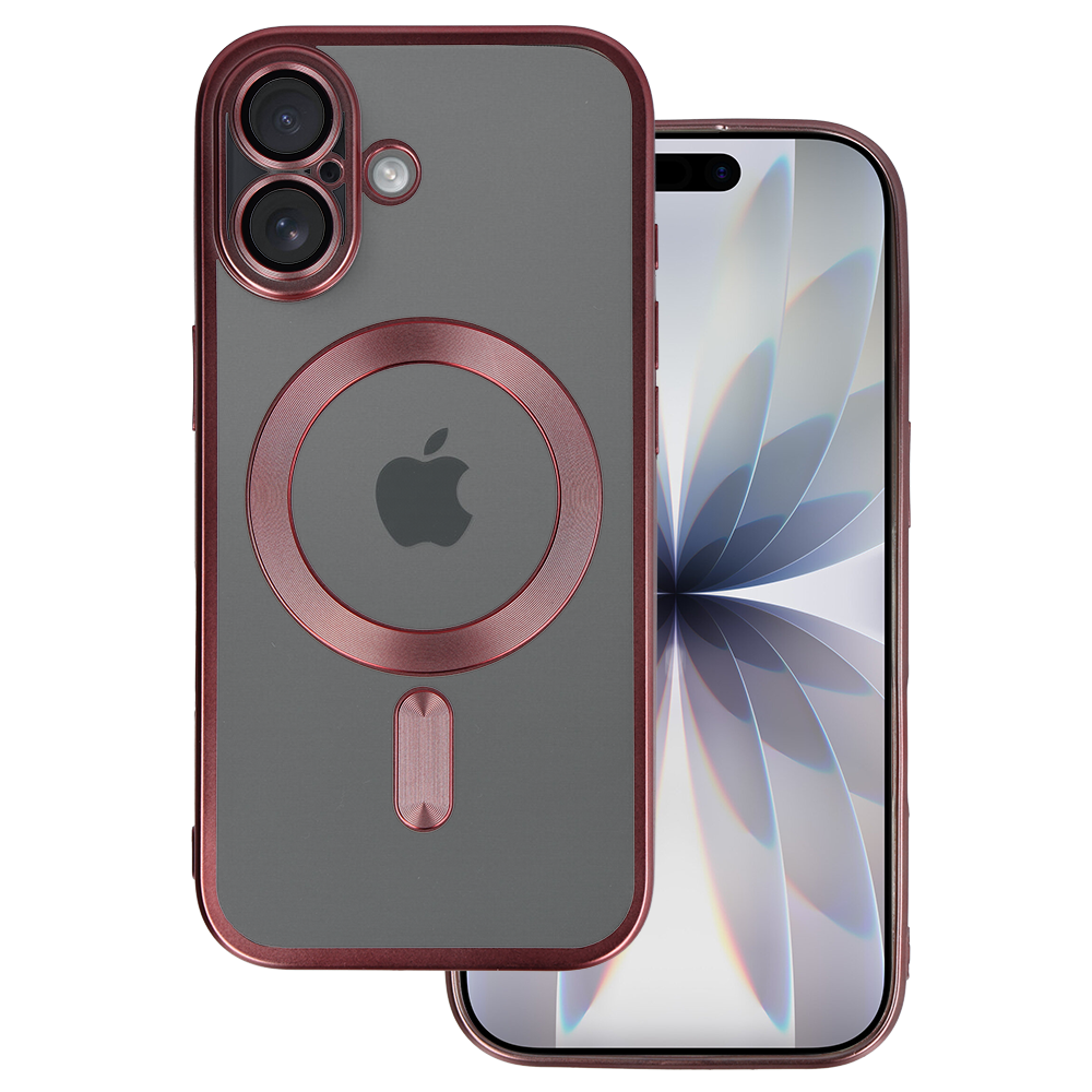 Husa Metallic Magsafe pentru iPhone 17 Roz