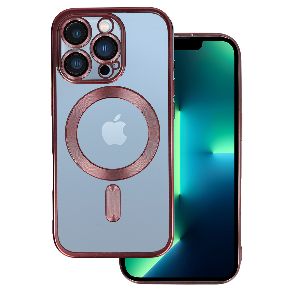 Husa Metallic Magsafe pentru iPhone 16 Pro Max Roz