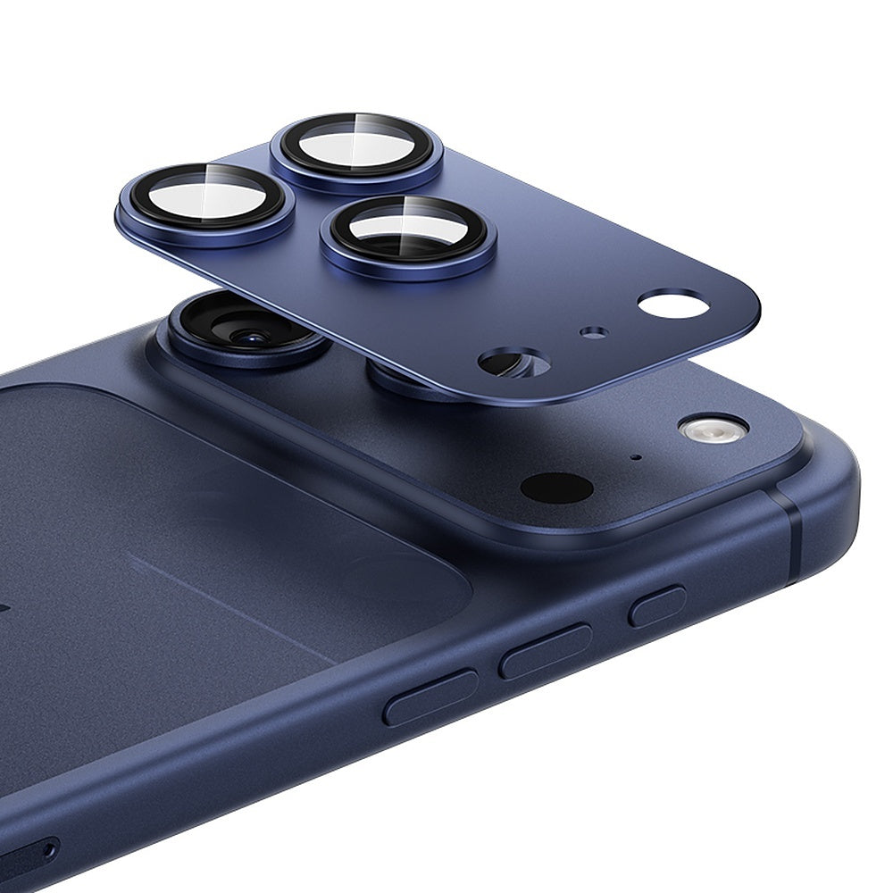 Folie Benks sticla Warrior Metal Integrated camera (C.m.sx.ap.be.c069) pentru iPhone 17 Pro (lentila 3 Pieces) Albastru