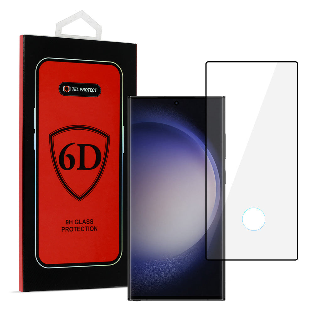 Folie Tel Protect Full Glue 6D sticla pentru Samsung Galaxy S23 Ultra Negru (cu Hole pentru A Scanner)