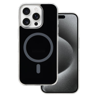 Husa Glossy Magsafe pentru iPhone 15 Pro Max Negru