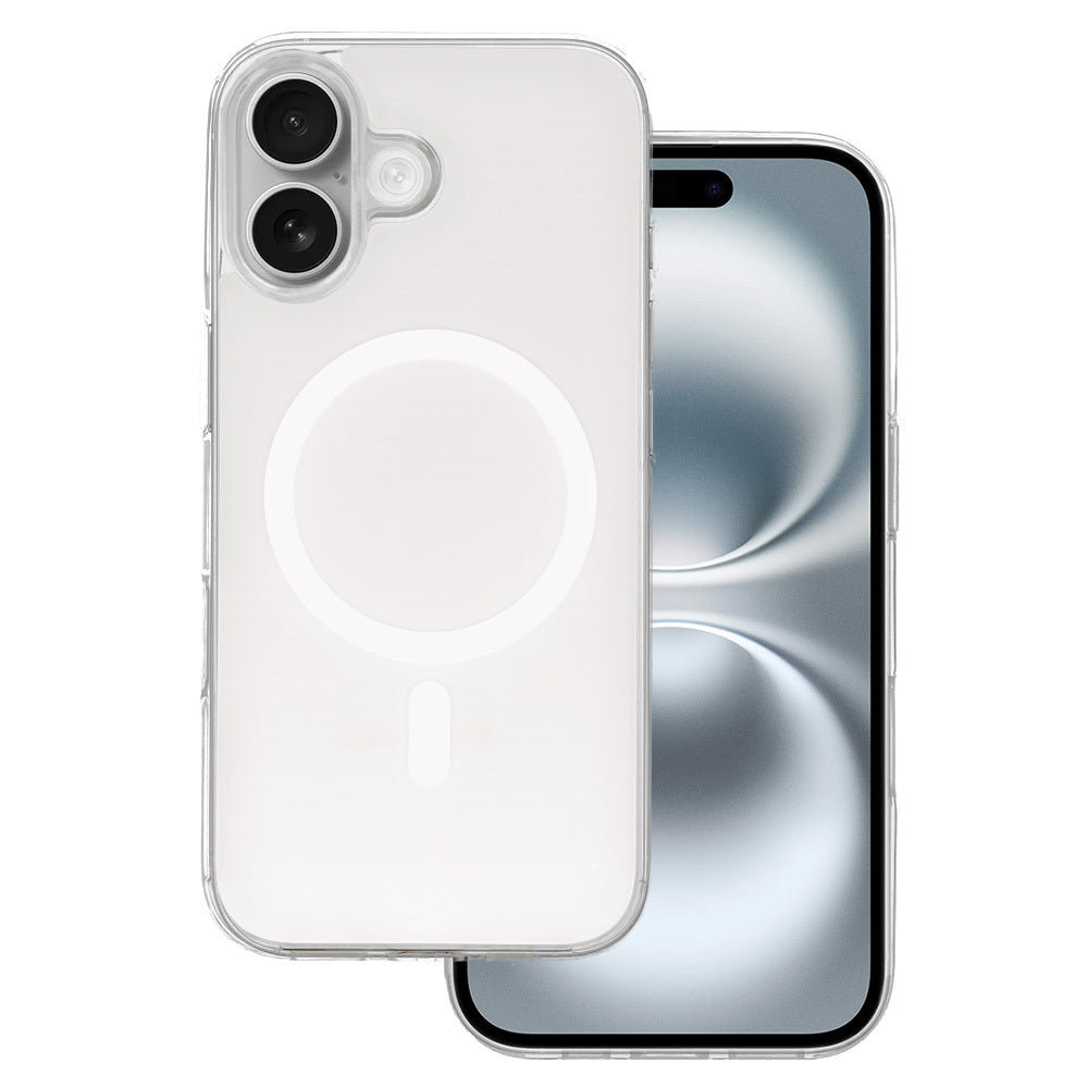 Husa Glossy Magsafe pentru iPhone 16 Alb
