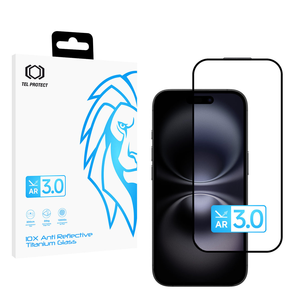 Folie sticla Tel Protect 10X AR 3.0 Antireflective Titanium Foriphone 16